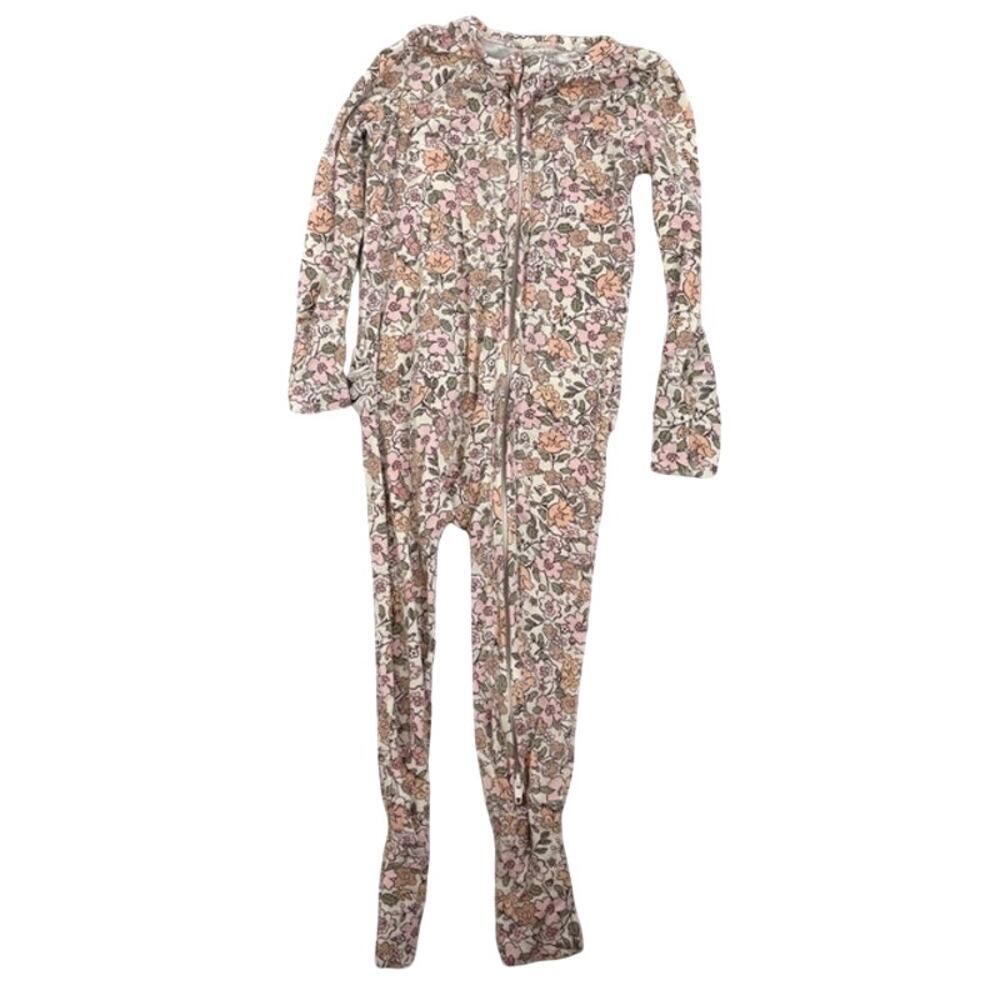Baby Girl Angel Dear Floral Footie Bamboo Pajama Size 6-12 Month